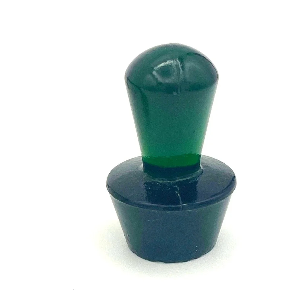 Vtg 1950's Fenton Condiment oil & Vinegar Set‎ Emerald Crest wrought iron stand